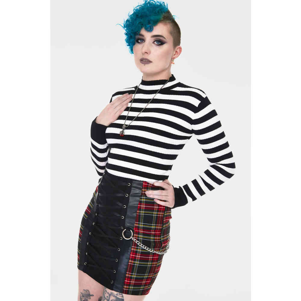 Jawbreaker - Menace White and Black Stripe Chandail - Multicolore